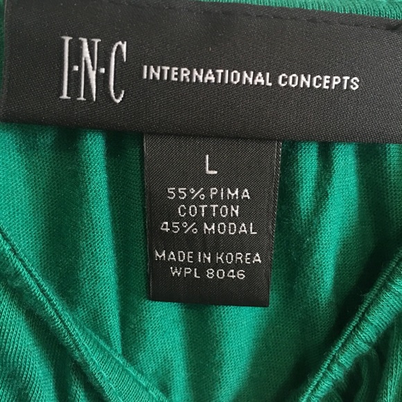 INC green crochet embellished blouse - Picture 5 of 5